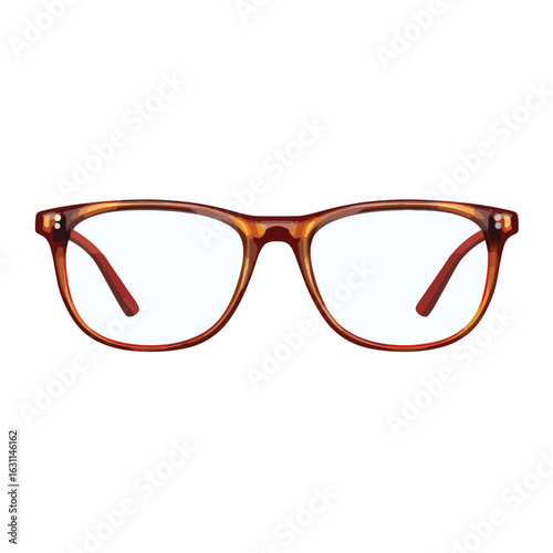 glasse isolated in White Background, glasse vector, Flat lay vector illustration