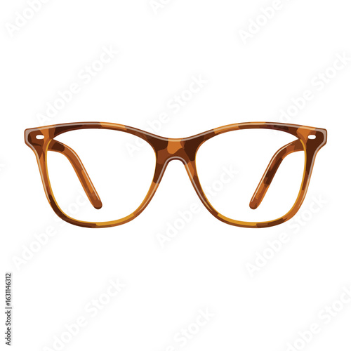 glasse isolated in White Background, glasse vector, Flat lay vector illustration