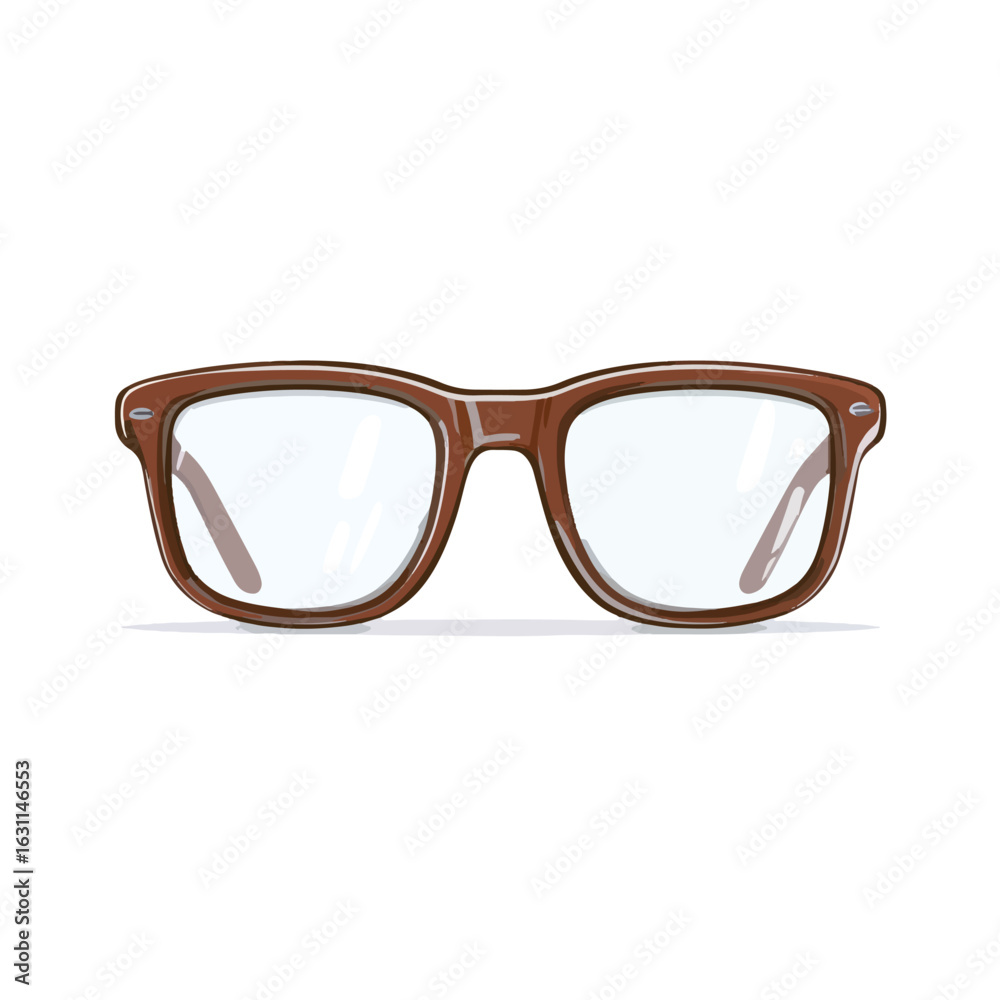 Fototapeta premium glasse isolated in White Background, glasse vector, Flat lay vector illustration