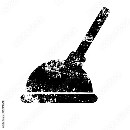 Vector Distressed black plunger .