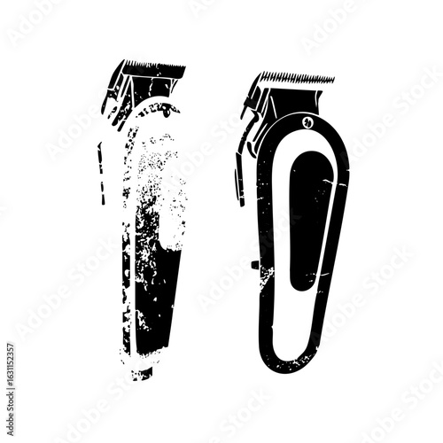 Vector Stylized clippers illustrations in a distressed style.