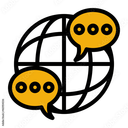Worldwide Web Connection Icon from Marketing Collection (Outline Color Lineal Style)