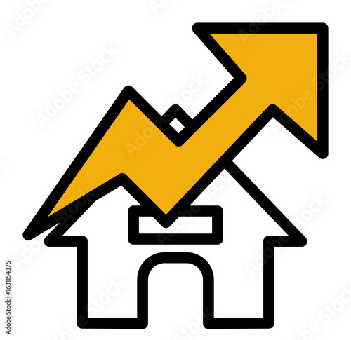 Real Estate Analysis Icon from Marketing Collection (Outline Color Lineal Style)