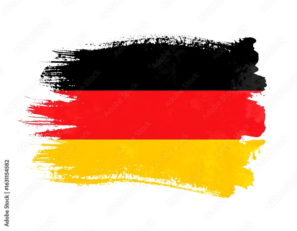 Obraz premium Brushstroke German flag