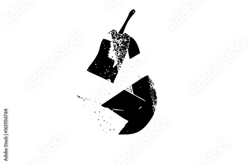 Vector Fragmented pear depicts a broken fruit .