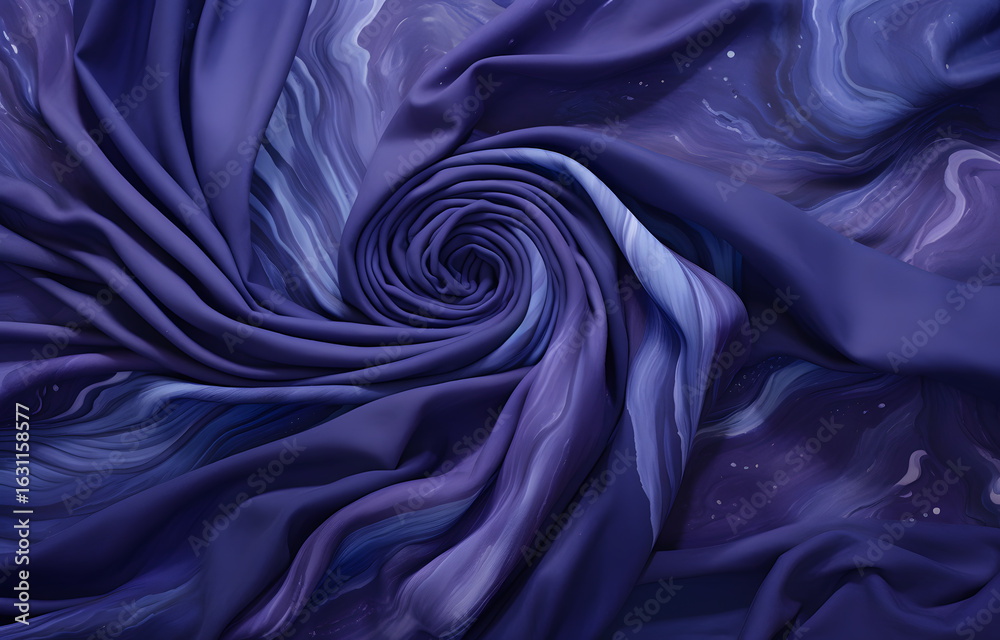 Obraz premium Realistic black silk fabric. Background from folds of fabric. Black silk drapery background. Vector illustration