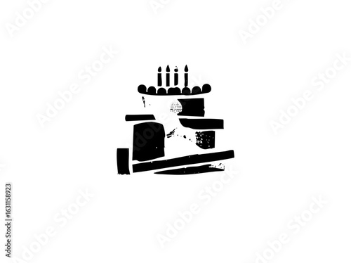 Vector Stonehenge Monument with Candles