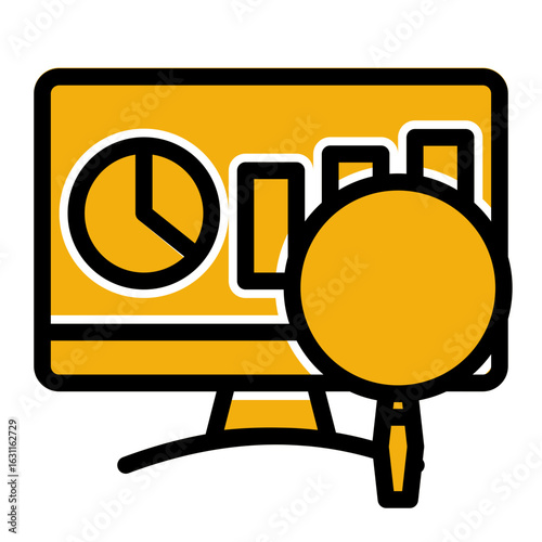 Consumer Insights Magnifier Icon from Marketing Collection (Solid Color Lineal Style)