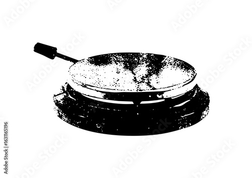 Vector Vintage ashtray with cigarette