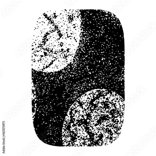 Vector Abstract Yin Yang Spheres Composition