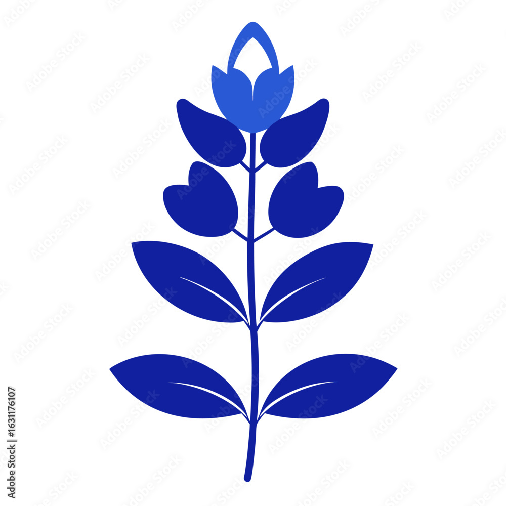 Fototapeta premium blue flower vector