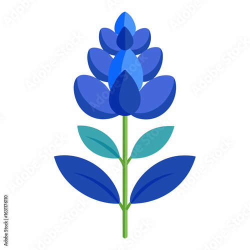 blue flower vector illustration