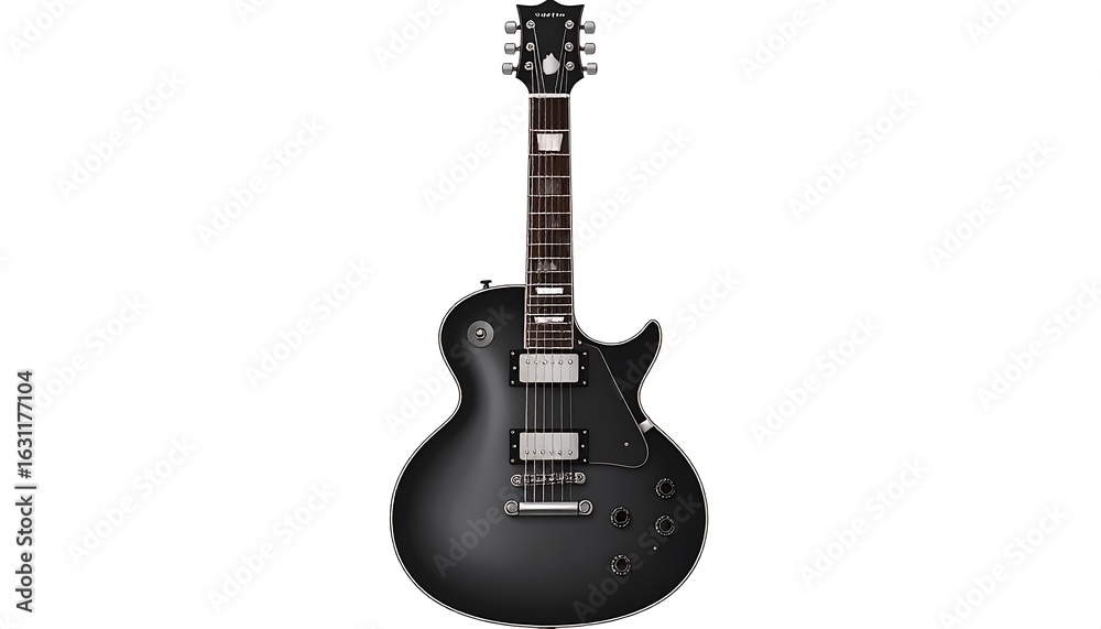 Naklejka premium Black electric guitar (1)