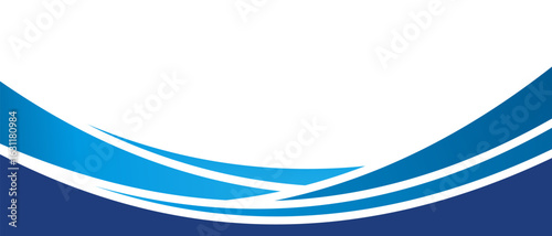 Abstract blue wave background with dynamic curves