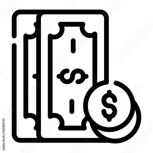 Cashback Bonus Line Icon