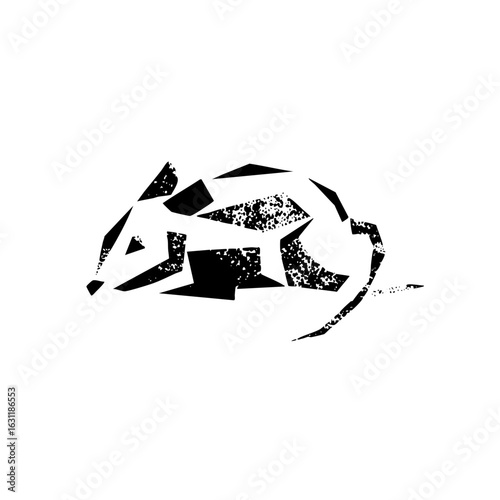 Vector Abstract scorpion with textured edges.