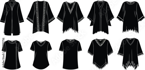 T-shirt silhouettes merging traditional clothing