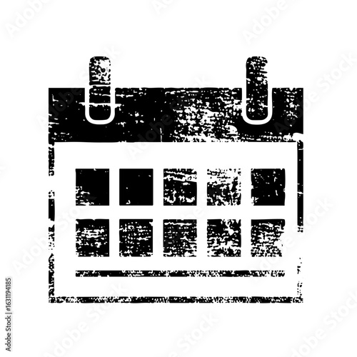Vector Distressed calendar displays a weekly schedule.