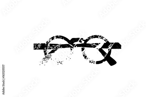 Vector Abstract vector of broken or fractured typography.