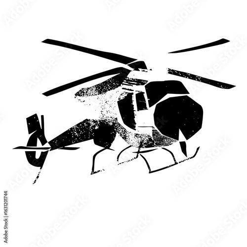 Vector Bold helicopter with dynamic rotor blades.