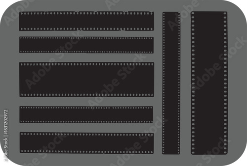 Collection of vintage film strips and reels showcasing cinematic history and retro photography aesthetics