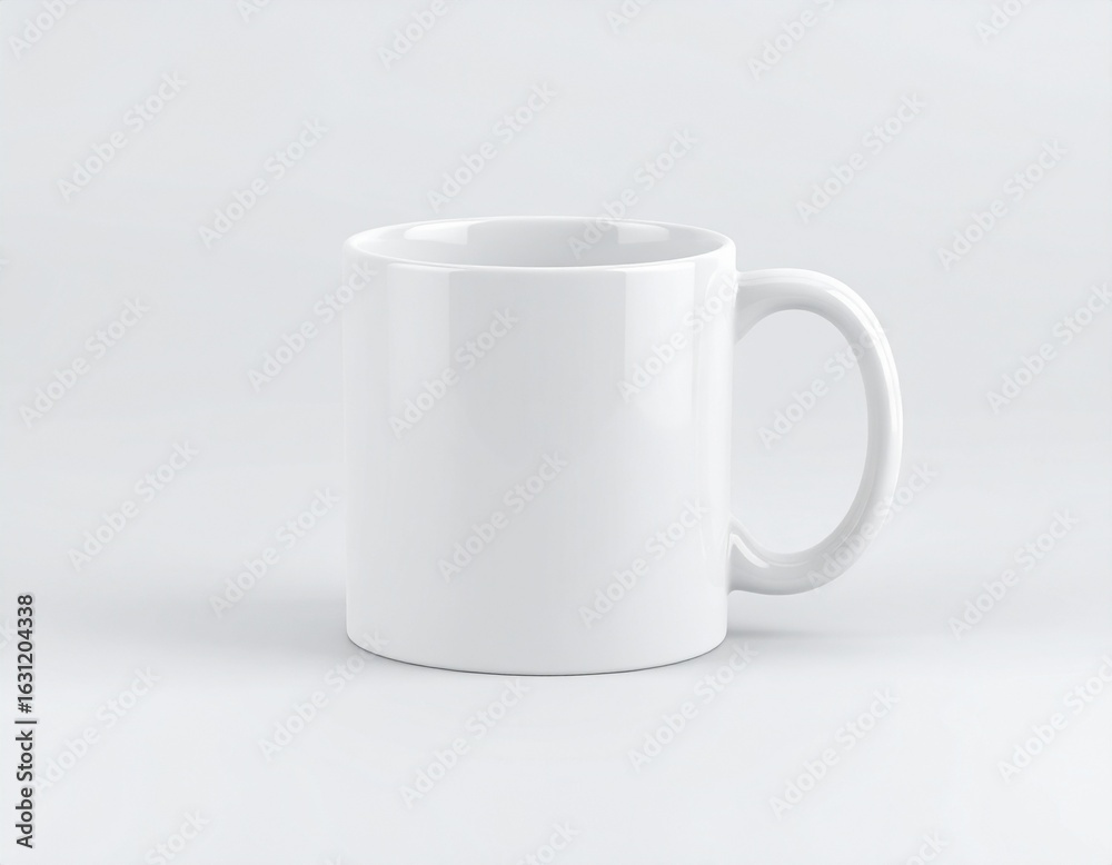 Fototapeta premium Empty White Cup Template for Sublimation or Print Design