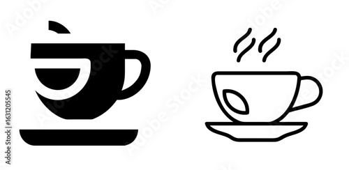 Coffee Cup and Saucer Vector Icon
