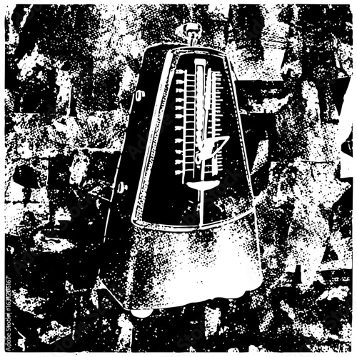 Vector Detailed of a vintage theremin musical instrument.
