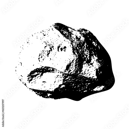 Vector Abstract portrait of a mans face in a distressed vector style.