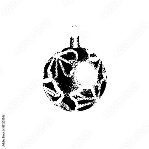 Vector Detailed pomegranate with stem and calyx.