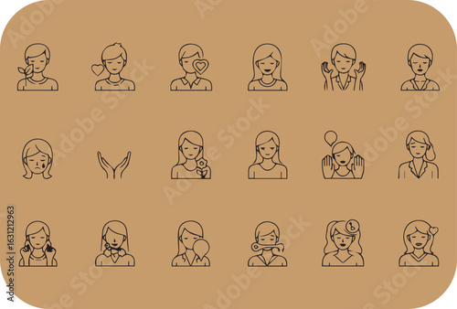 A collection of hand drawn zombie portraits showcasing various stages of undead decay and expressions on a textured brown background