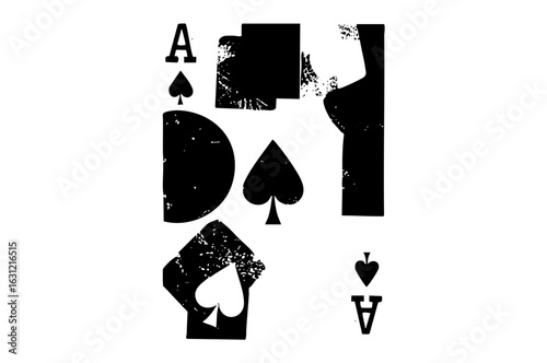 Vector Black Spade Playing Card