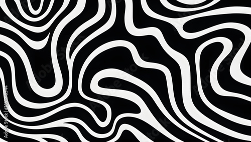 Seamless Zebra Smooth Stripes Background Pattern