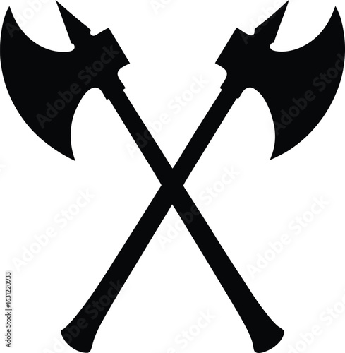 Crossed Axes Silhouette