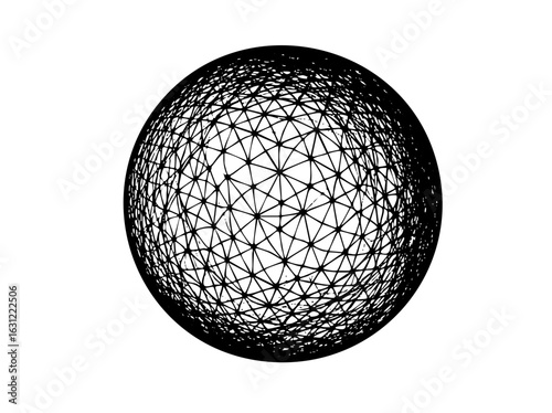 Vector Intricate geodesic sphere network .