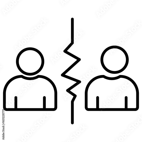 Conflict Resolution Outline Icon