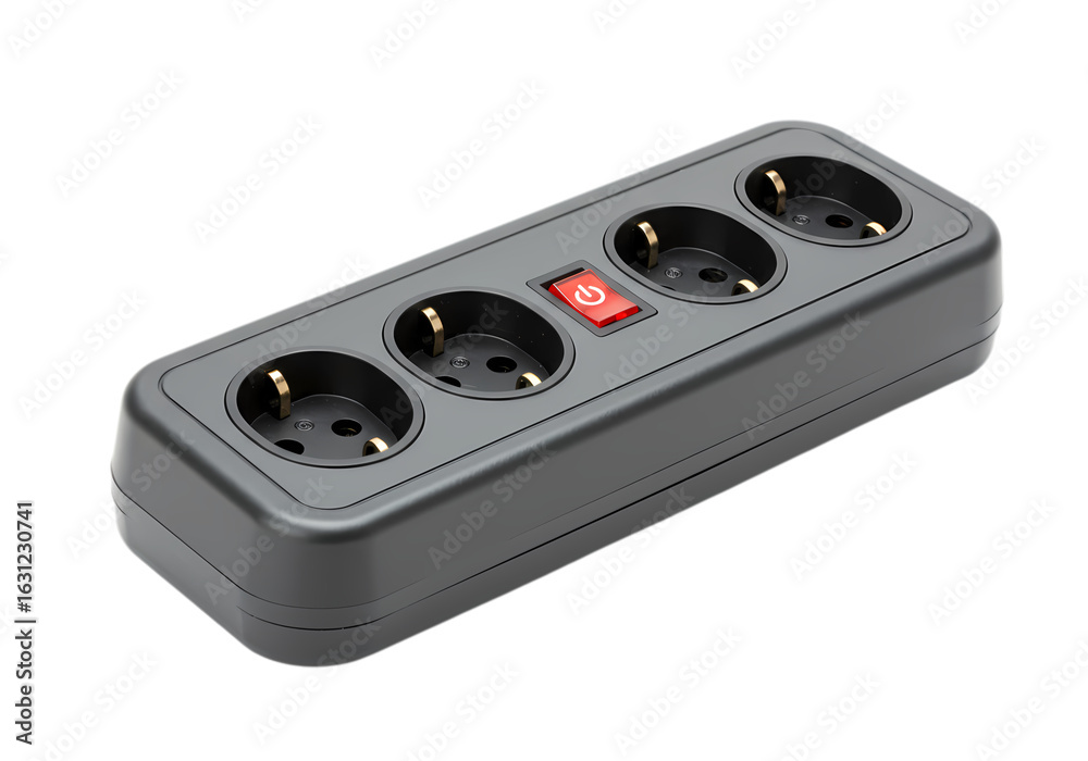 Fototapeta premium Four-Outlet Power Strip with Switch