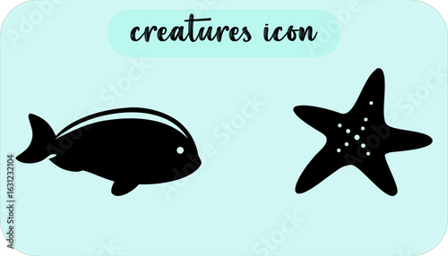vector illustration of a creatures fish