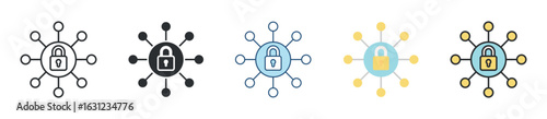 Network Protection Icon Set Multiple Style Collection