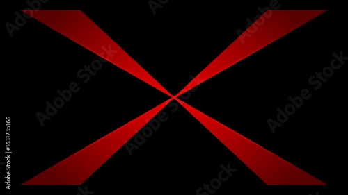 Animation of red glowing radiant lines on black background