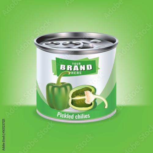 Design of aluminum cans for pickled chilies