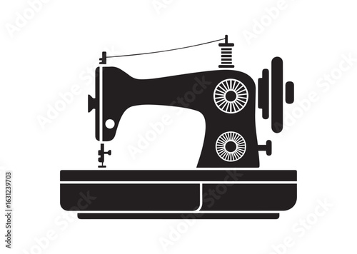 Sewing Machine silhouette vector illustration