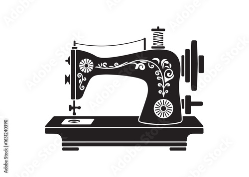 Sewing Machine silhouette vector illustration