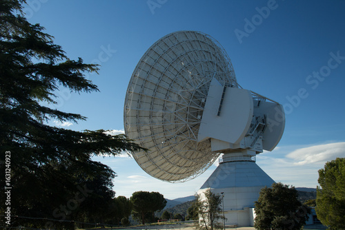 Fototapeta Naklejka Na Ścianę i Meble -  Deep space communication antenna located located in the satellite ground station of Robledo de Chavela, Madrid.