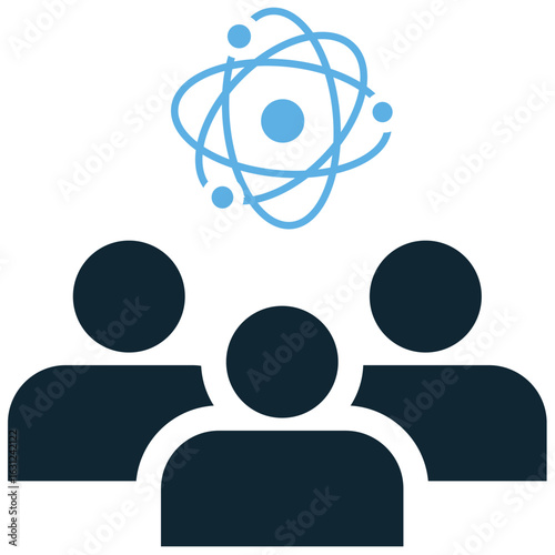 Social science icon vector for the study of human societies and relationships. Great for illustrating sociology, psychology, and cultural research.