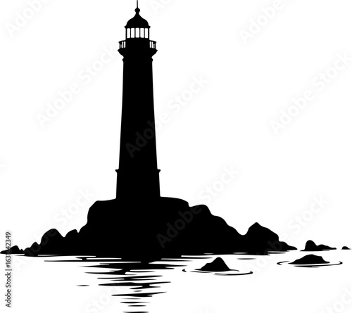lighthouse silhouette vector illustration, lighthouse, tower, sky, sea, building, architecture, light, sunset, beacon, ocean, beach, landscape, landmark, water, travel, tall, house, coast, clouds, coa