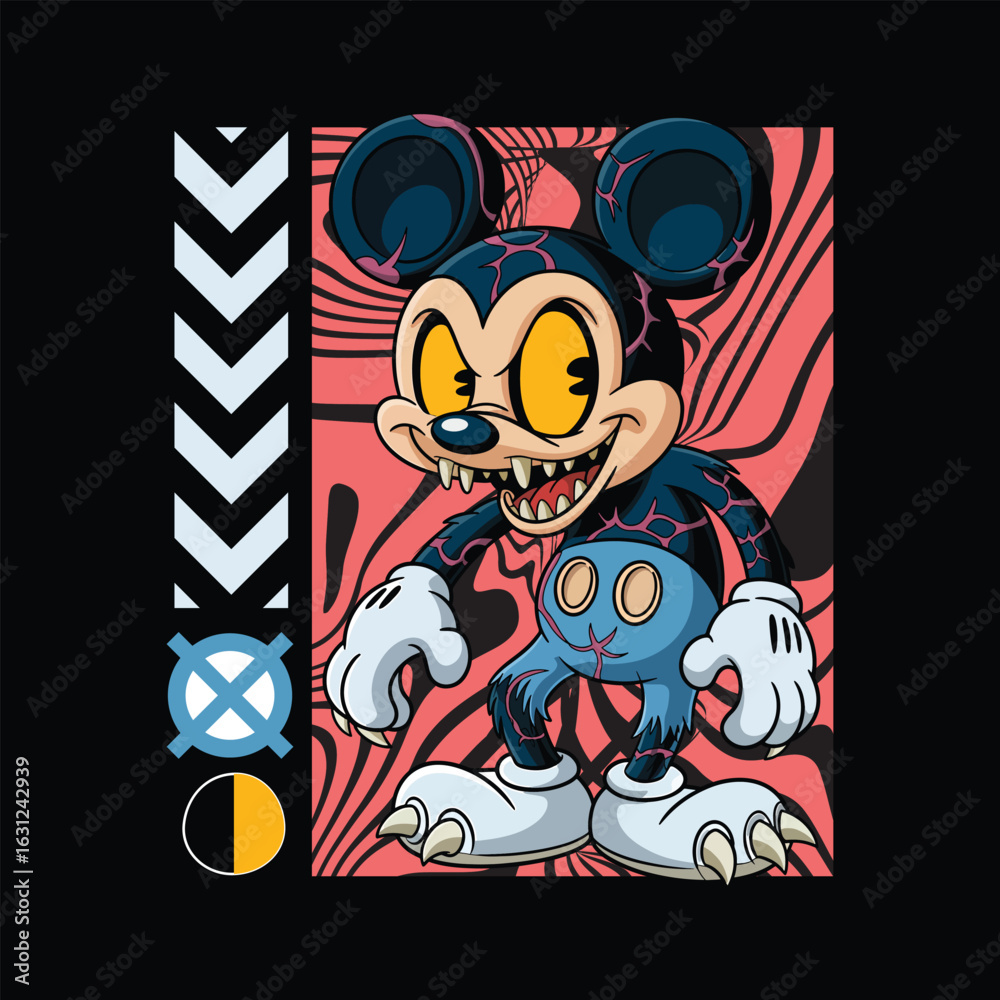 Fototapeta premium funny cartoon cat