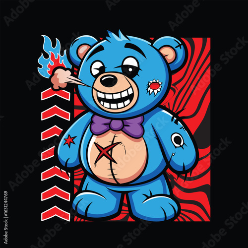 Cool panda for streetwear design