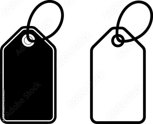 Black and white price tag vector illustration design