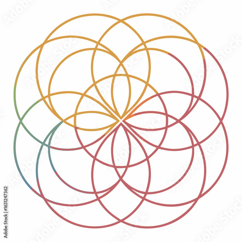 vector illustration of a colorful rubber bands